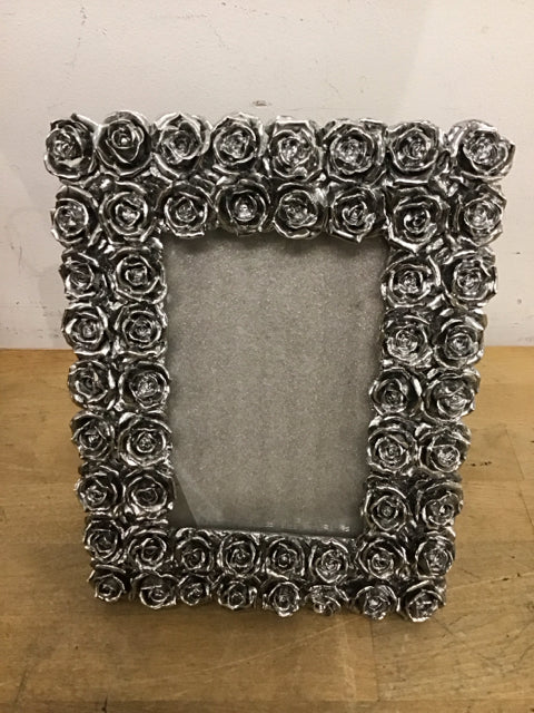 4"x6" Silver Rose Photo Frame