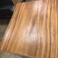 AS-IS 24" Square Wood & Metal End Table(Top Scratched)