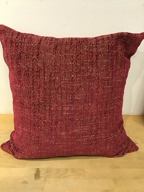 22" Burgandy Tweed Pillow