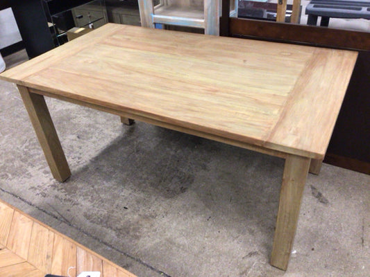 63" X 35" Crate & Barrel Rectangle Wood Dining Table