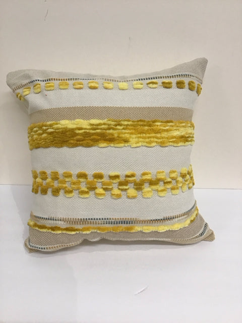 Ivory/Tan Weave w/Chenille Stripes