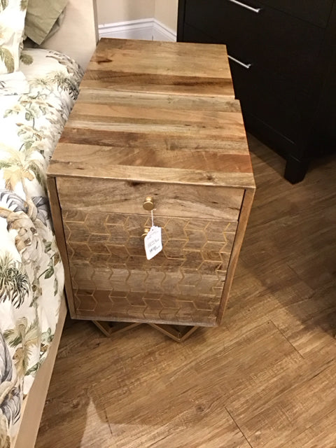 2-Drawer Wood File Cabinet w/Metal Legs