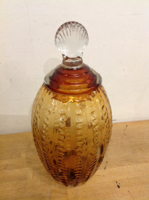 16" Amber Glass Shell Jar