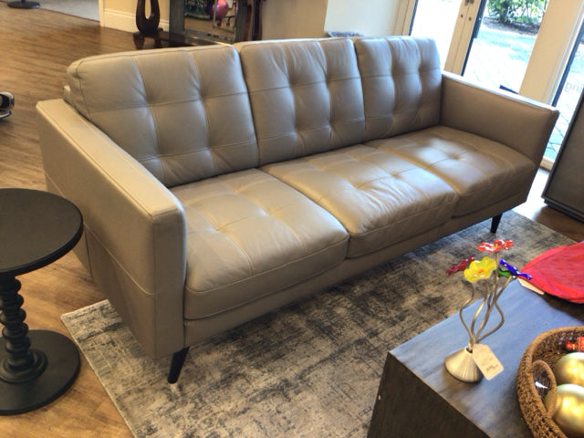 Baers Furniture Natuzzi Editions Stupendo Grey Leather Sofa