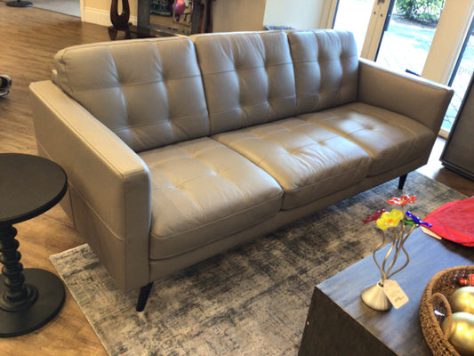 Baers Furniture Natuzzi Editions Stupendo Grey Leather Sofa