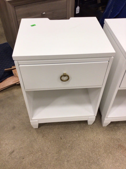 White One Drawer Nightstand