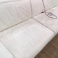 AS-IS Incanto Italian White Leather 4 PC Power Reclining Sectional