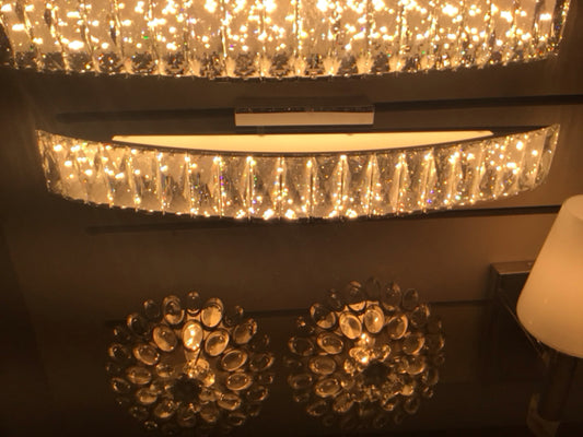 Curved Crystal & Chrome Sconce