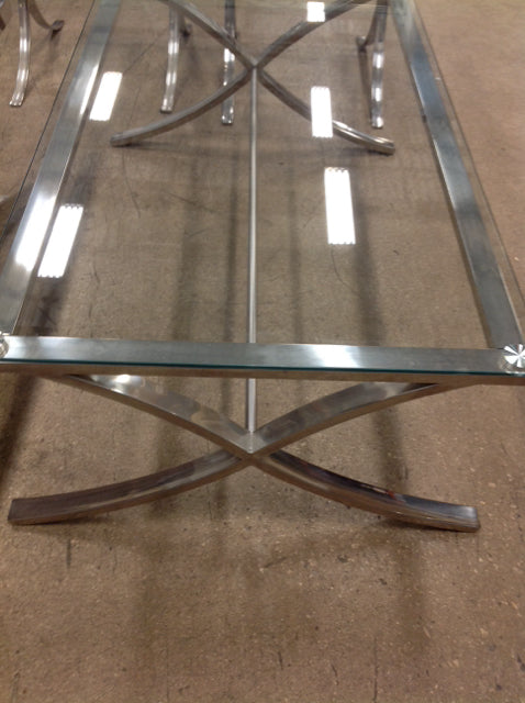 Coffee Table- Chrome & Glass