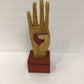 12" Wood Carved "Heart in Hand" Sculpture