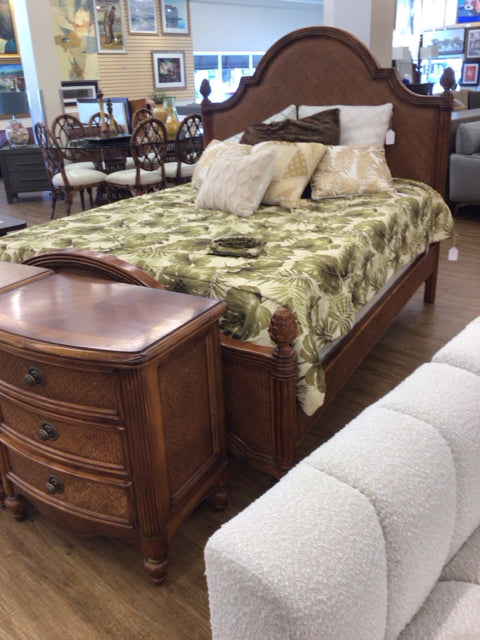 Drexel Heritage Rattan Queen Bed