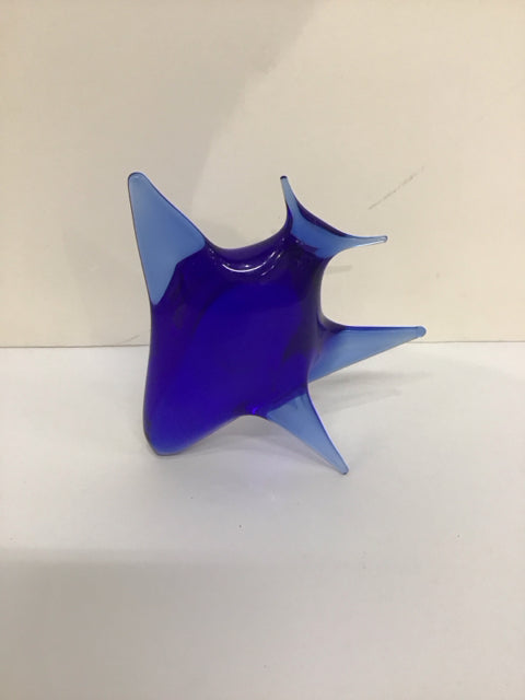 Blue Art Glass Fish