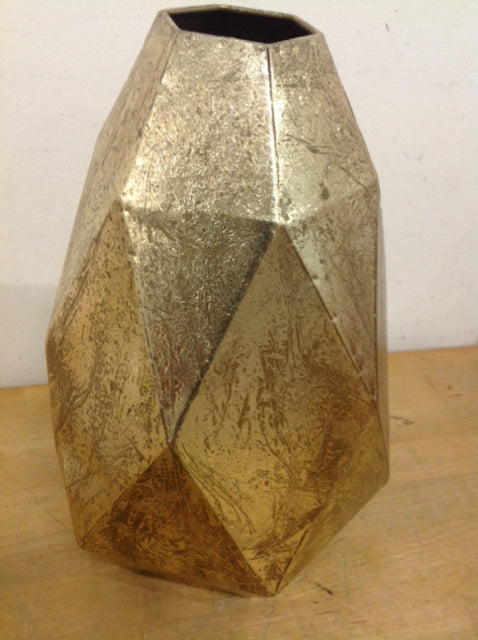 Vase- 14" Gold Metal