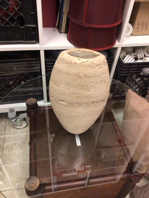 Bo Concepts Travertine Oval Vase