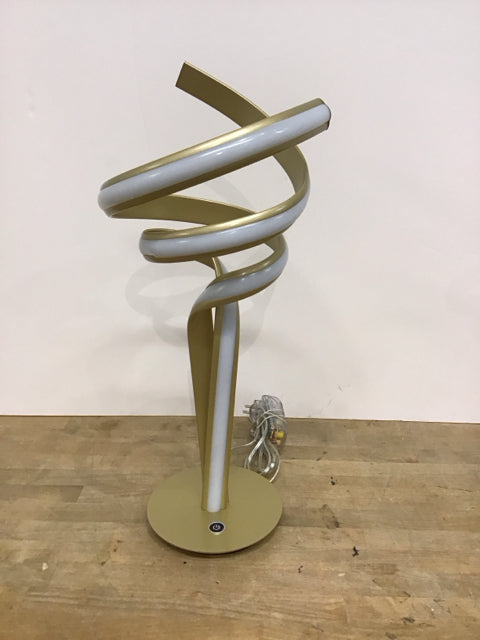 22" Gold Brushed Metal Munich LED Table Lamp