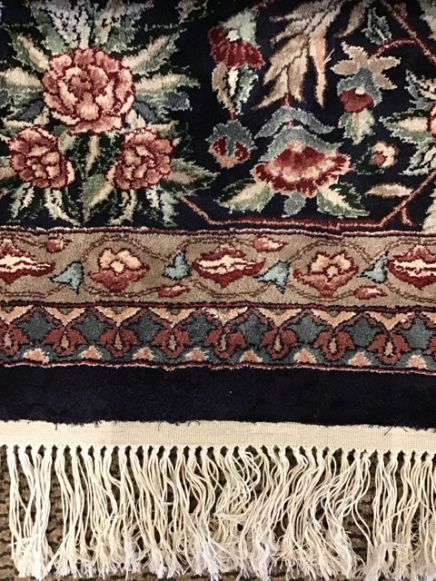 9"x12" Blue Floral Persian Rug