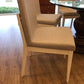 6-Cream Metal/Beige Upholstered Dining Chairs