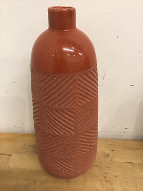 15" Terracota Color Ceramic Vase