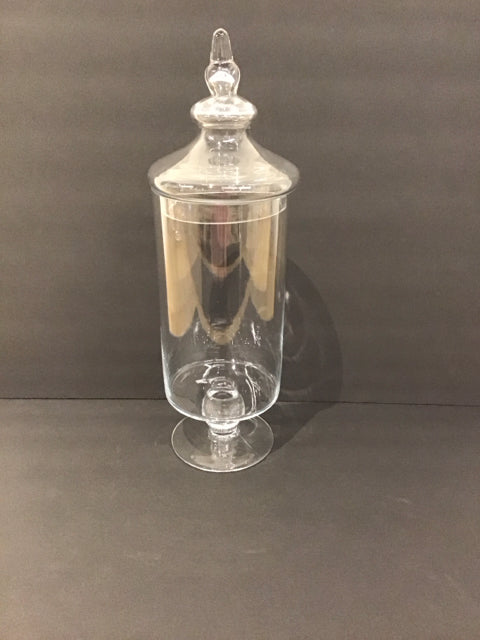 18" Glass Canister w/Pedestal