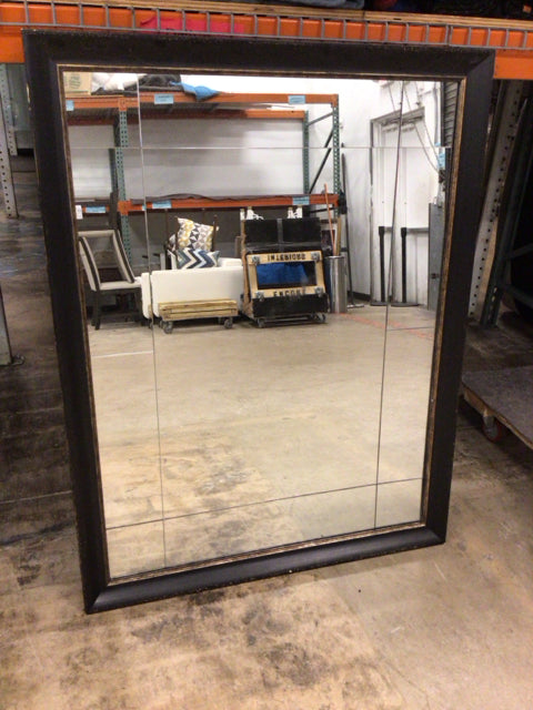 41" X 53" Black & Gold Framed Mirror