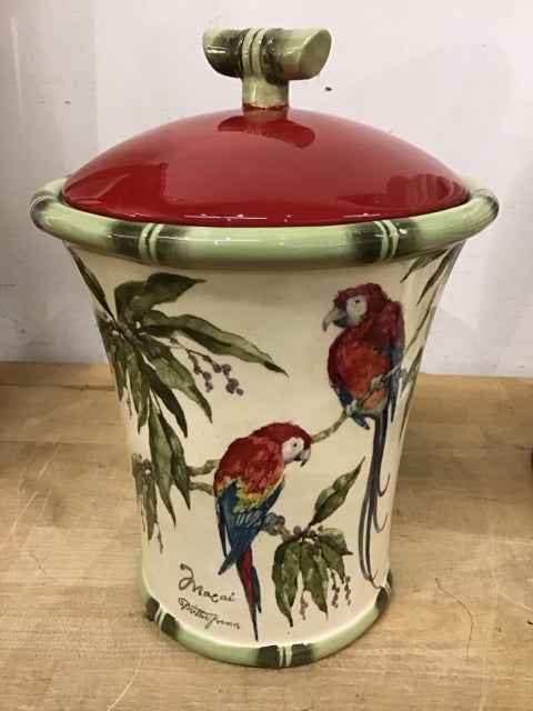 9.5" Certified International Parrot Canister