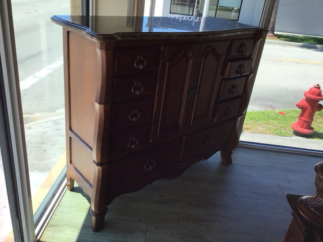 Century Furniture Stone Top High Boy Dresser