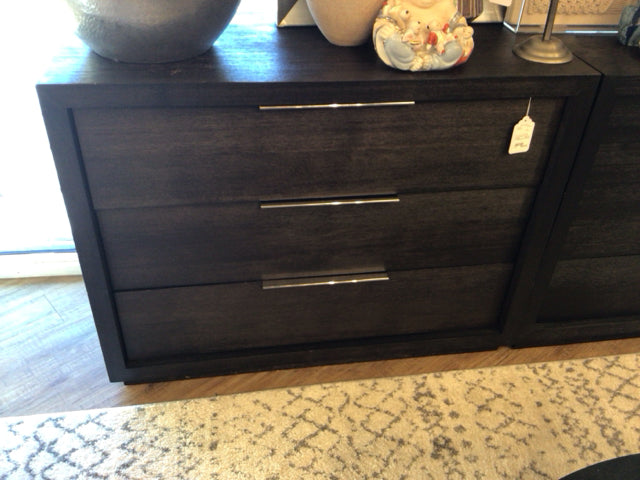 AS-IS 42" X 32" X 18" City Furniture Madden Dark Tone 3-drawer Nightstand
