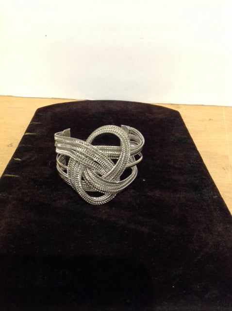Silver Metal Cuff Bracelet