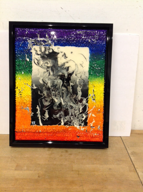 22x18 Original K Restrepo Mixed Media Abstract