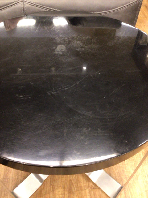 AS-IS 26" Henredon Furniture Round Lacquered Top End Table