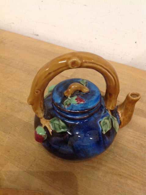 Majolica Pottery Berries Teapot