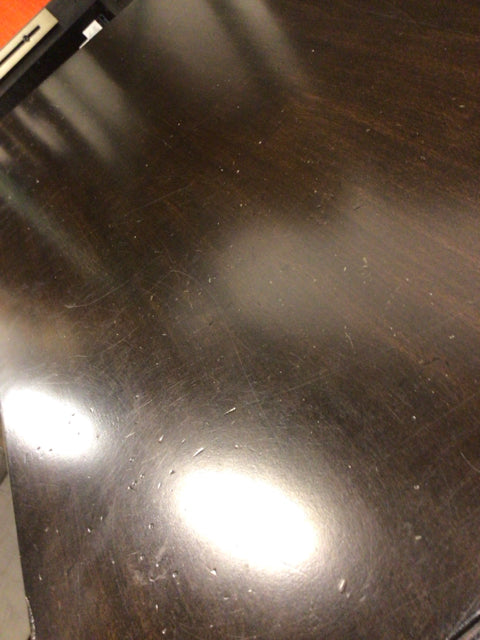 AS-IS Bassett Furniture Dark Wood Five Drawer Tall Chest(Scratches In Top)