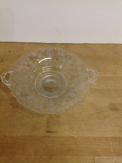 7" Vintage Etched Bowl w/Handles
