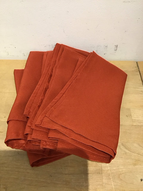 Set Of 8 Burnt Orange Napkins