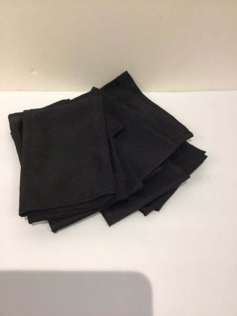 Set/8 Black Napkins