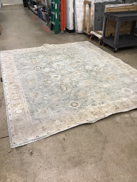 8'x10' Ralph Lauren Cream Short Fringe Rug