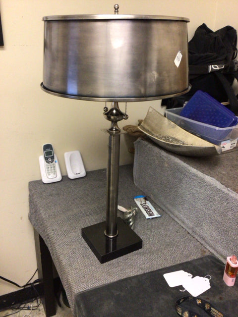 27" Arteriors Silver Table Lamp W/Shade