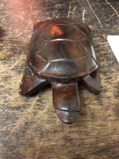 Solid Wood Carved Turtle