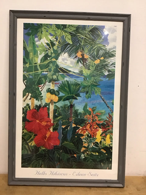 42"x28.5" Hello Hibiscus By Eileen Seitz Print
