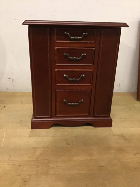 22"x9" Cherry Red Wood Jewelry Box