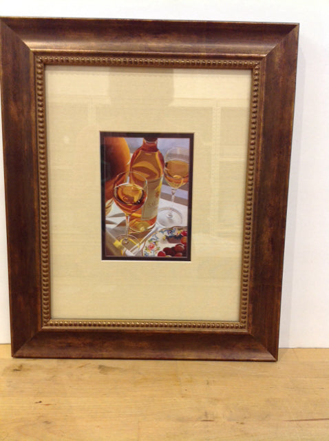 18x15 Framed Wine Bottle Print on Paper