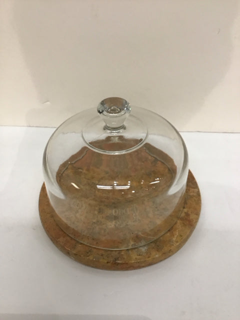 Glass Cloche w/Marble Base