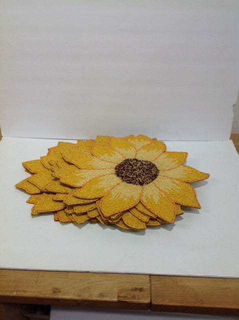 Set/10 Fully Beaded Sunflower Placemats