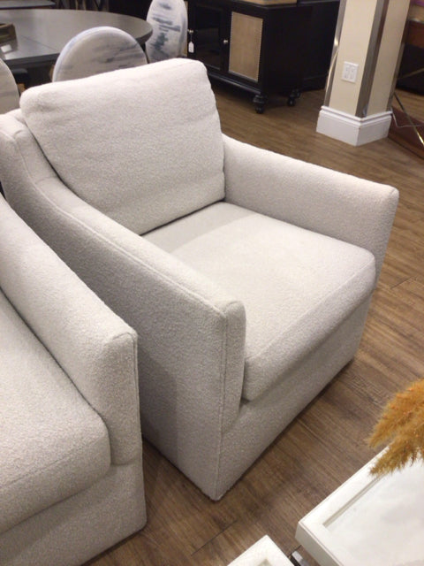 Fabric Track Arm Swivel Chair