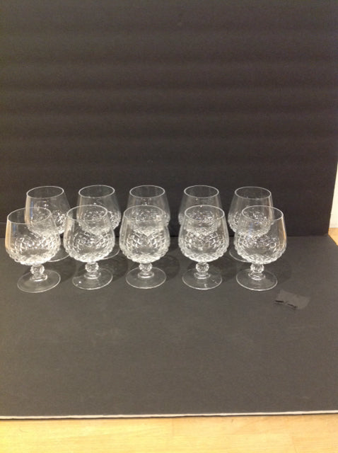 Set/10 Cristal D'Arques Longchamp Brandy Snifters