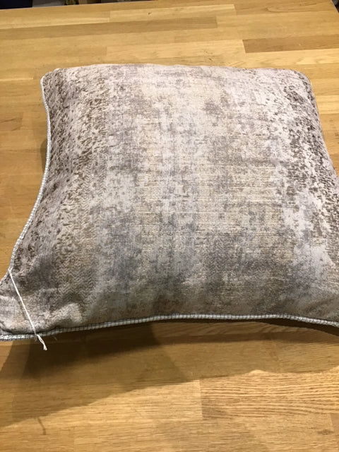 Velour Grey Metallic Pillow