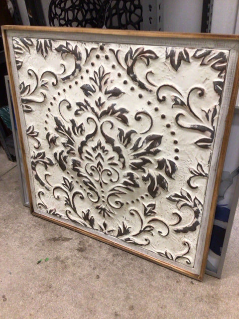 39 1/4" Square Metal Framed Wall Decor