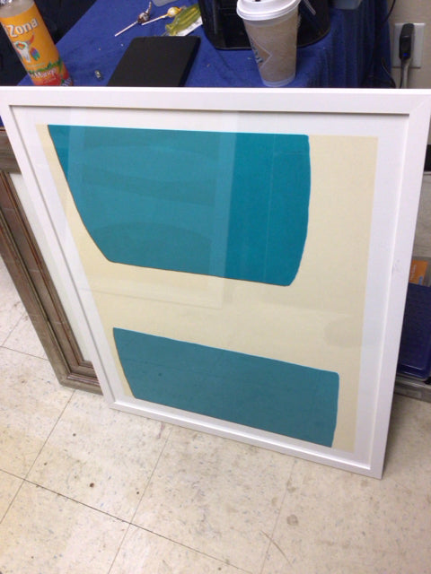 26 1/2" X 31 1/2" Lulu DK Framed Light Blue Abstract Print