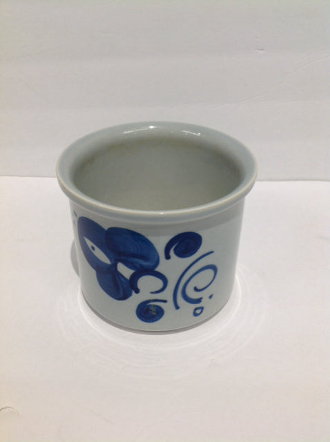 5.5"Rd Lapid White Ceramic Handpainted Planter