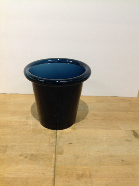 9" Blue Glass Planter